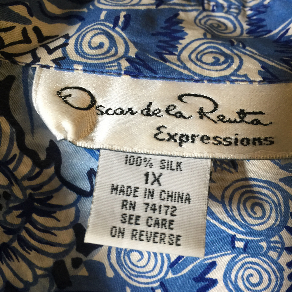 Oscae de la Renta 100% silk Women's short/top